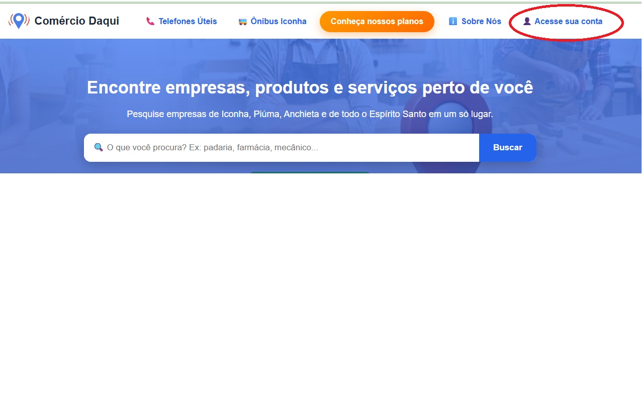 Acesse sua conta
