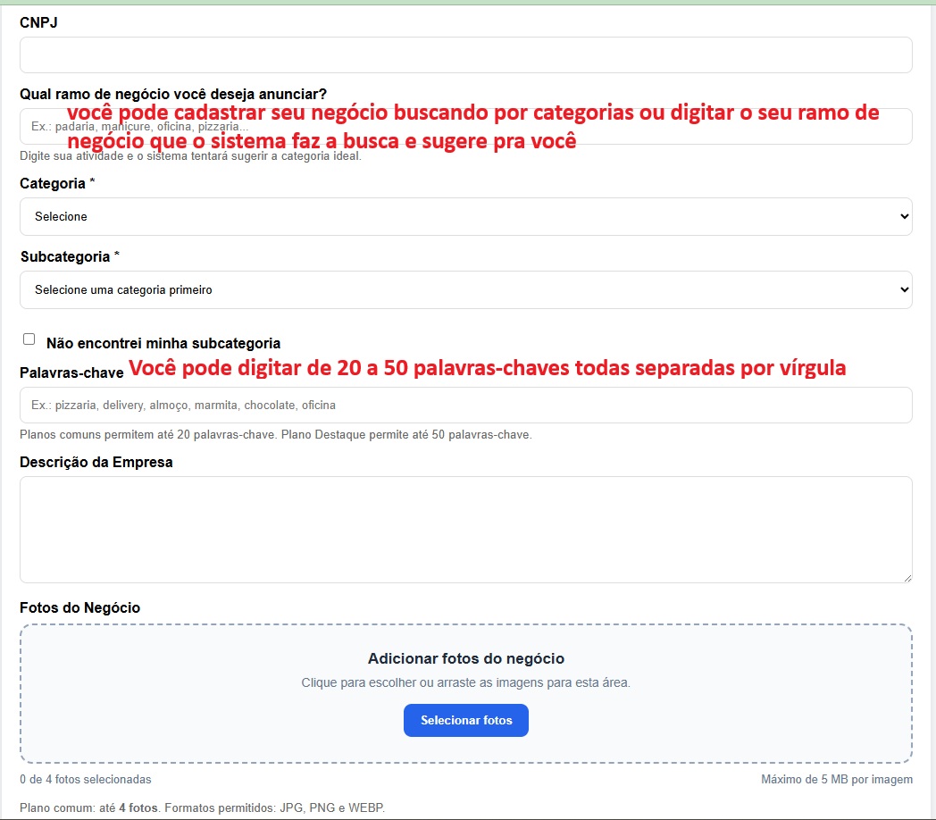 Dados da empresa